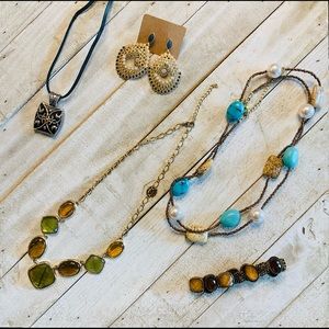 Lia Sophia Earth Tones Gorgeous Jewelry Lot